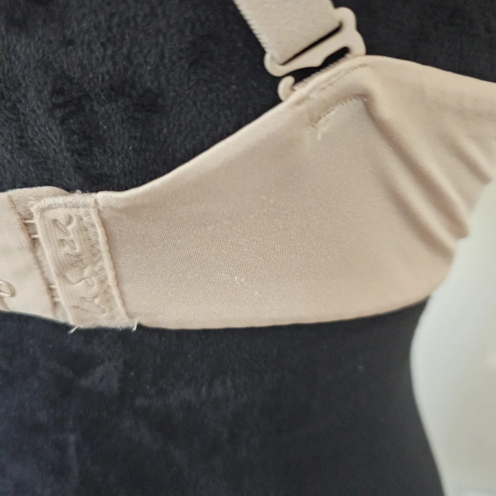 La SENZA Bra Classic Plunge Padded Push Up Underwire 2 Way Straps Beige SZ 36D - Picture 4 of 11